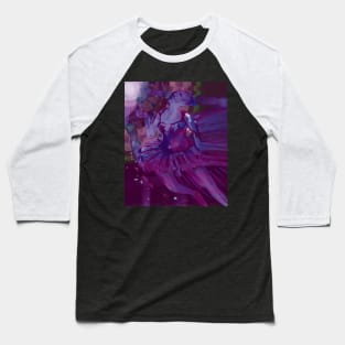 Abstract Ballerina Painting in Purple/Magenta Baseball T-Shirt